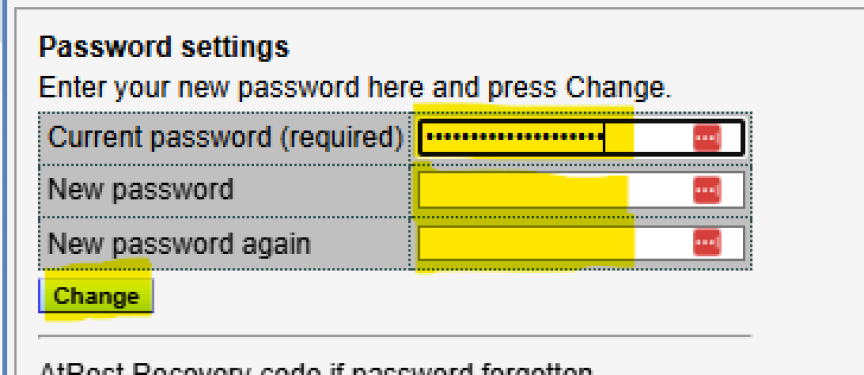 Password Settings Screencapture