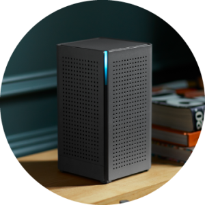 Router on Bookshelf Round